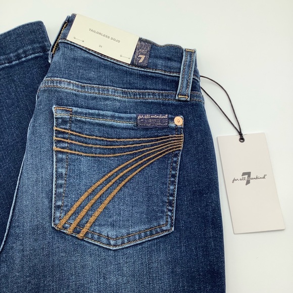 7 For All Mankind Jeans 24X32.5 Dojo Tailorless Cambridge NWT - Picture 2 of 6